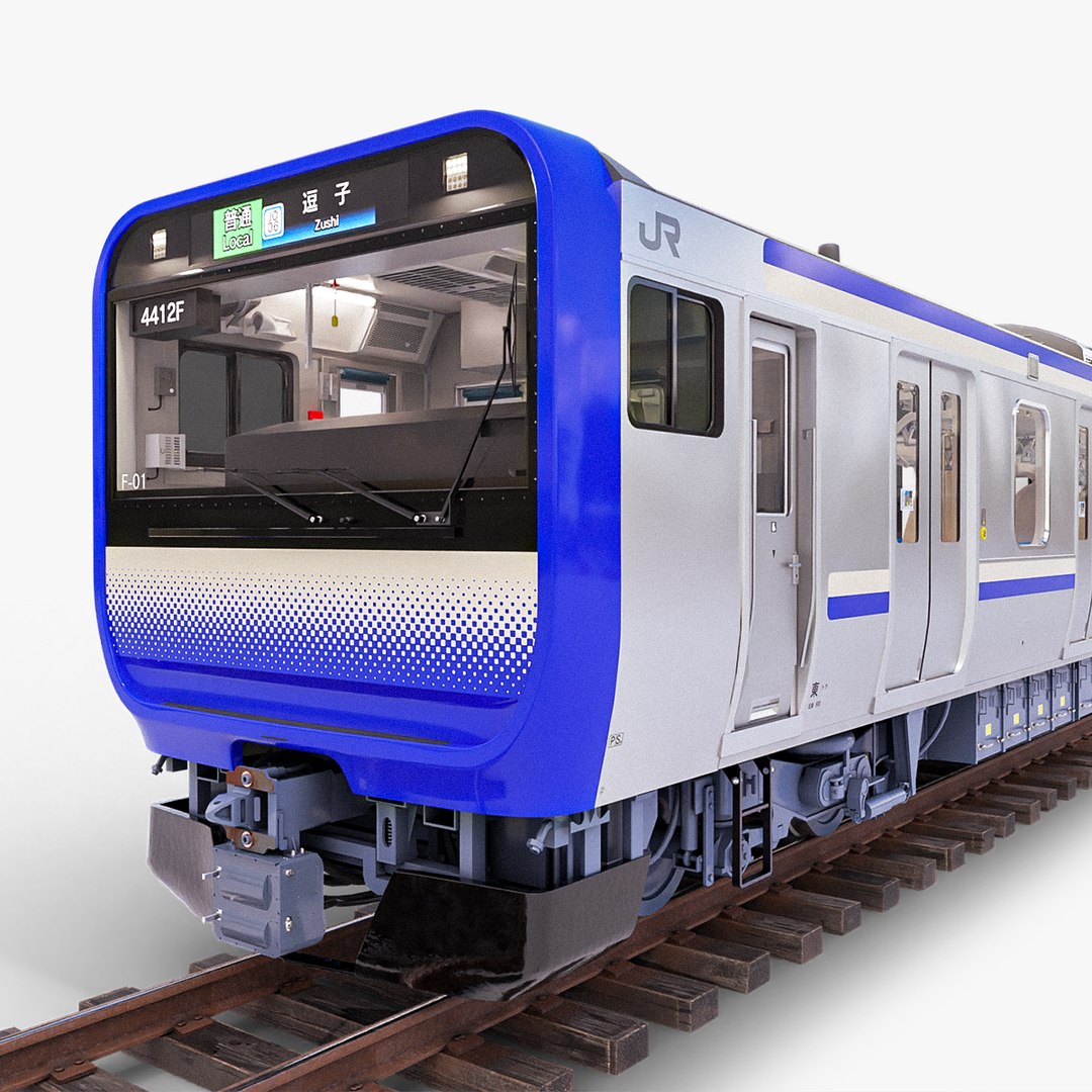 Rigged Train Japanese Locomotive Detailed Interior Exterior Keihin