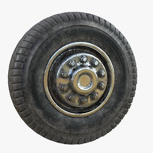 3D model wheel dirty