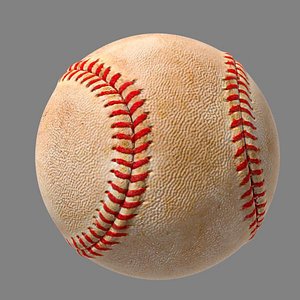 Baseball with dirt and new