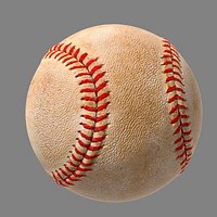 Baseball with dirt and new