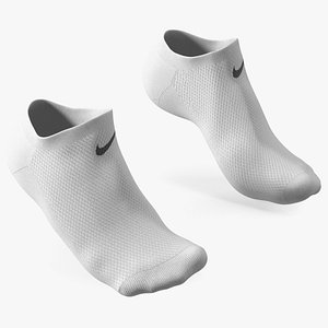 Socks Nike Grey on The Foot Standing Toes 3D model