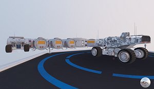 3D space mars colony si-fi model