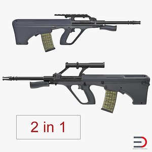 aug rifles 3D model