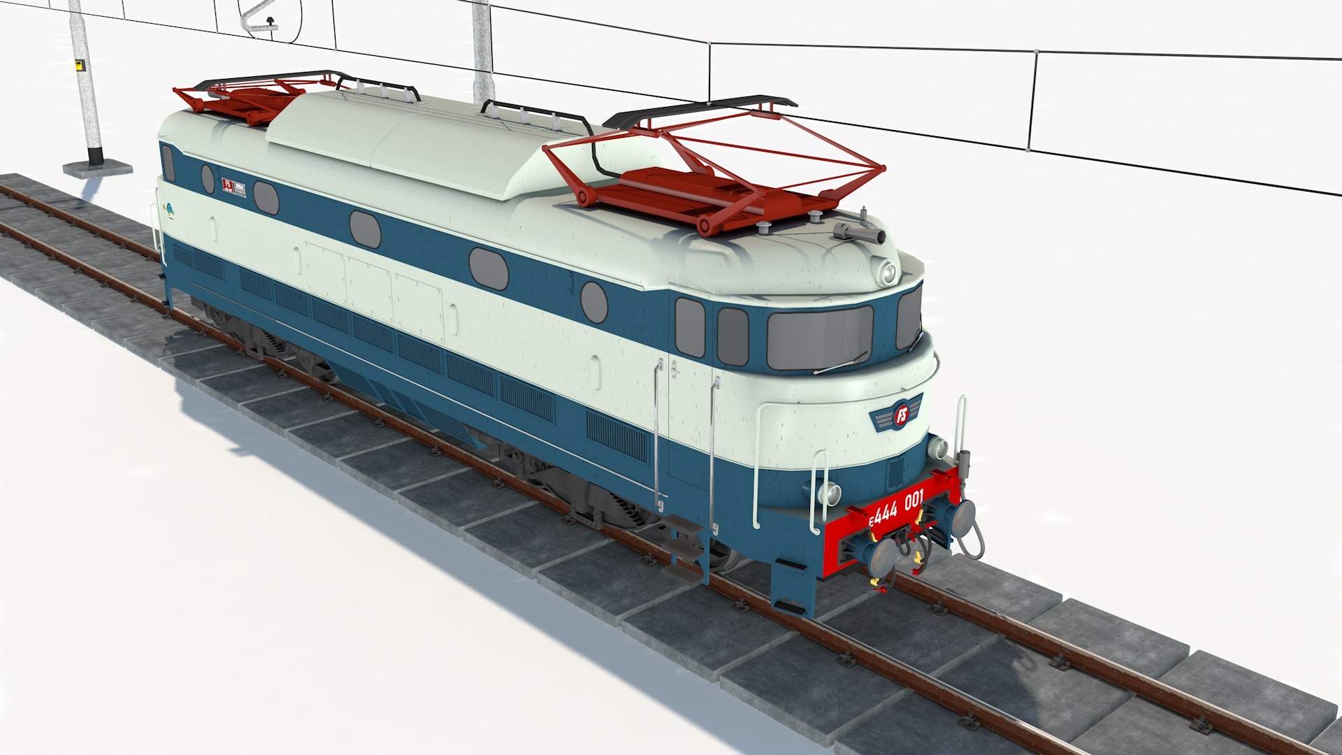 Electric Locomotive FS E444 3D - TurboSquid 2414628