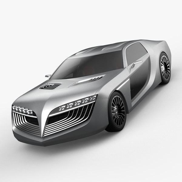 Generic Future Sport Compact Concept Car 3D 3D