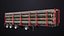 Logging Trailer 01 Red with Load Single Mat All PBR Textures 3D model