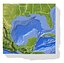 Golfo de México, mapa de relieve 3D de alta resolución