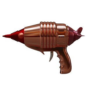 3D Retro Raygun Pistol