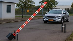 3D Boom Barrier Gate  Game Ready  3D Model