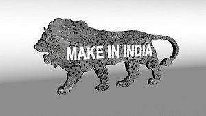 3D make in india lion model