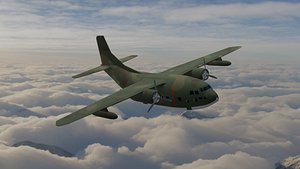 American Air Force Airlifter Fairchild C-123 Provider 3D model