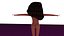 free low poly woman in dress 36