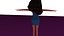 free low poly woman in dress 36