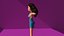 free low poly woman in dress 36