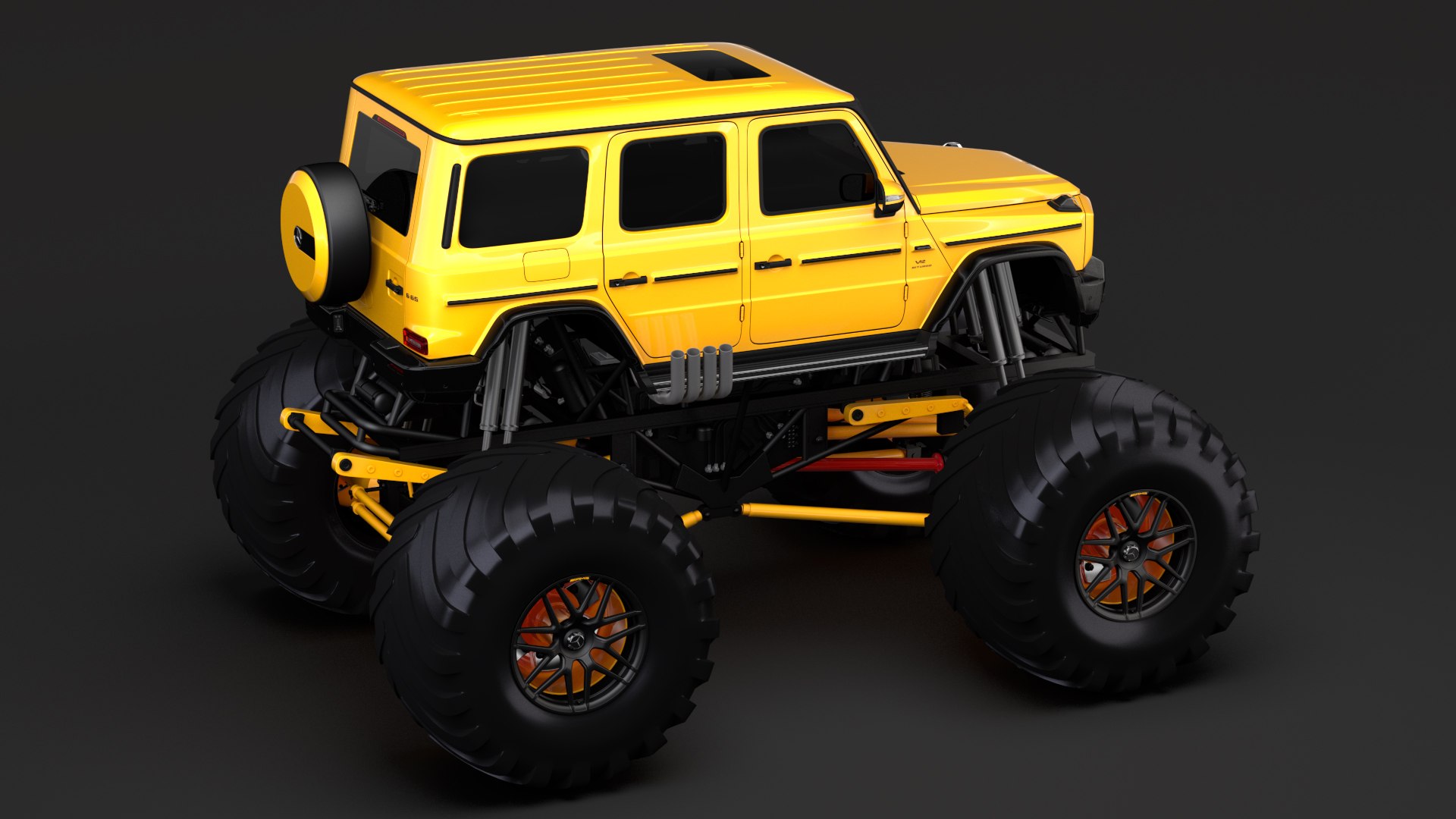 Monster Truck Mercedes Amg 3D Model - TurboSquid 1293207