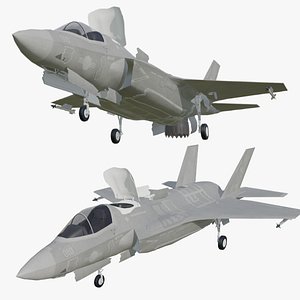 3D model Modern fighter VTOL Jet F-35B II