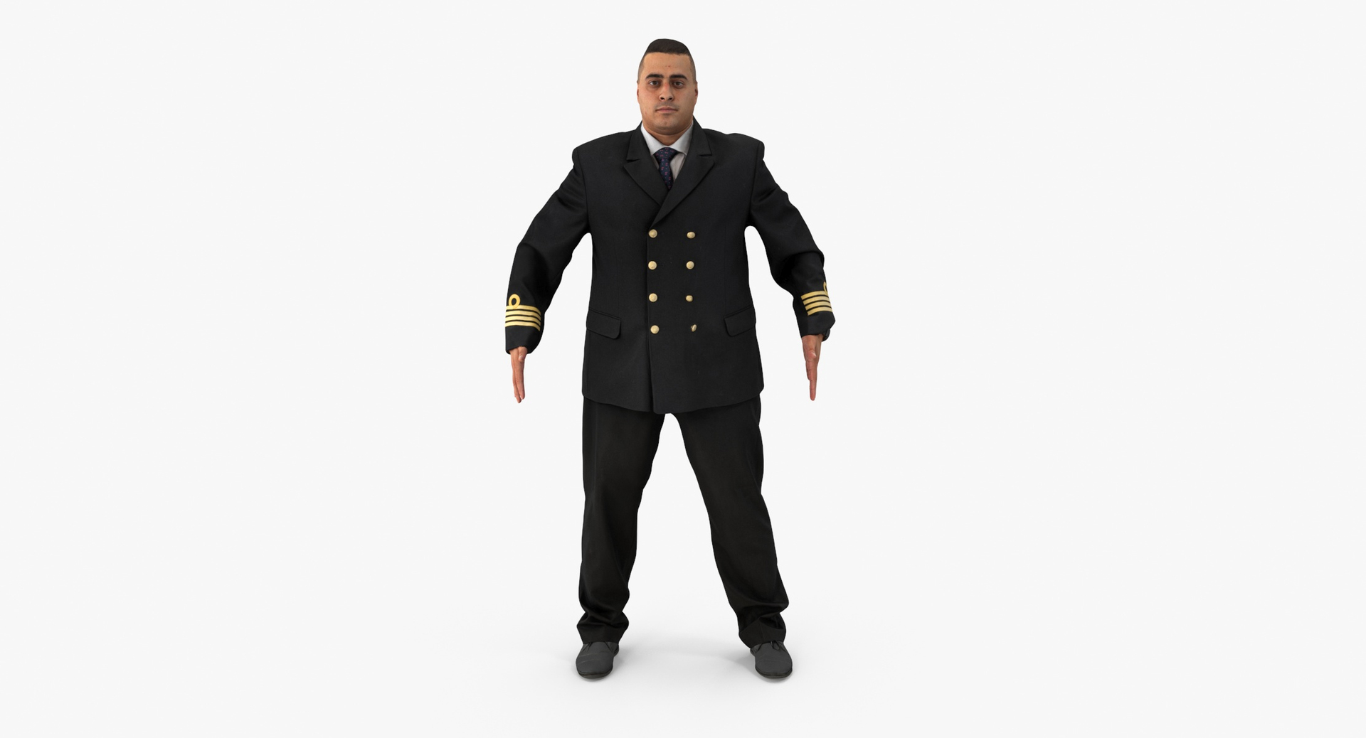 Tyler Sea Captain Uniform A Pose Model - TurboSquid 2089141