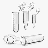 Microcentrifuge Tubes with Hinged Caps Set Clear