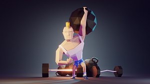 Low Poly character 3D model