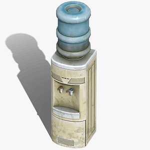 3D Old Water Cooler - PBR Game Ready