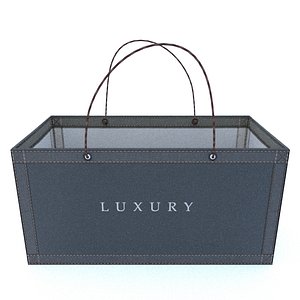 canvas shopping bag 3D model