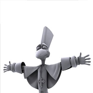 3d dinosaur pope model