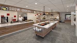 self-service corporate cafeteria