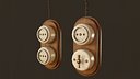 Vintage Light Sockets and Switches - PBR Game Ready