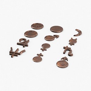 Astrological Symbols Copper