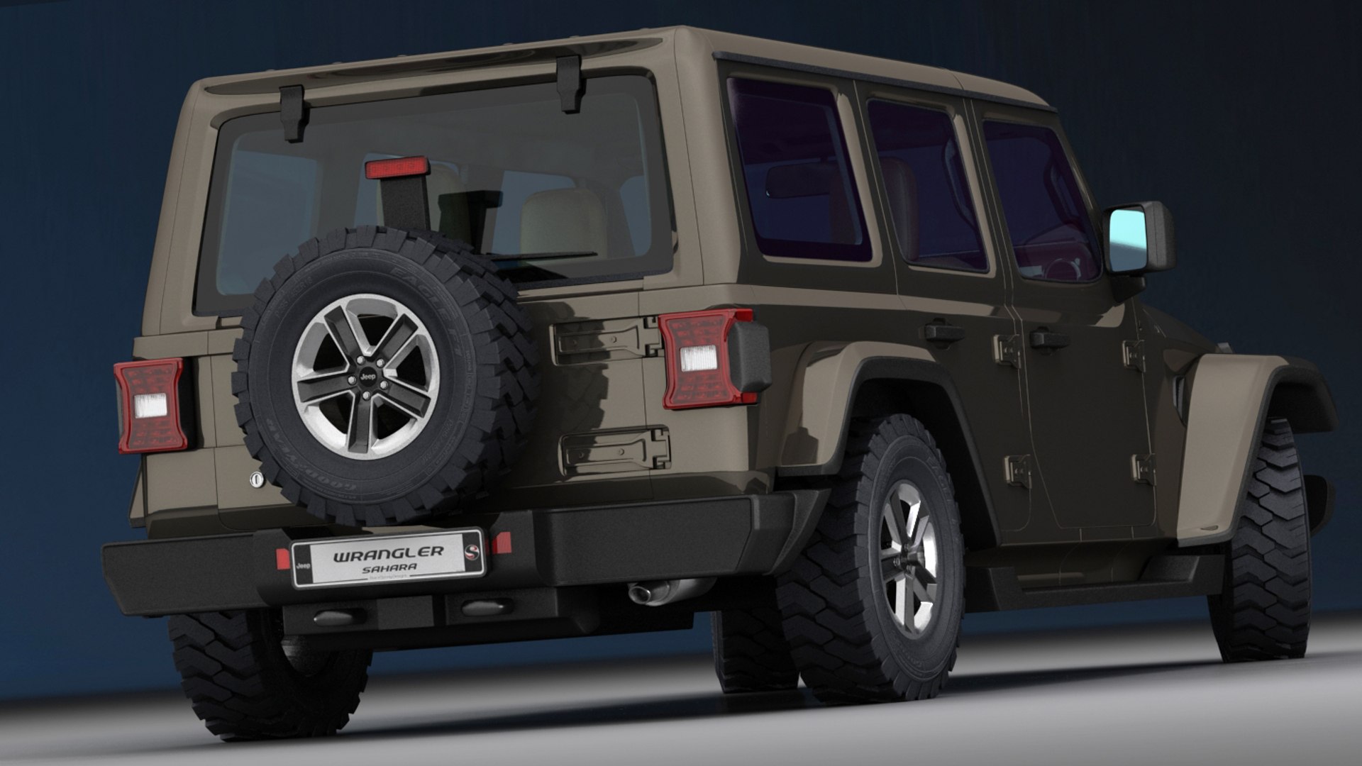 3D Jeep Wrangler Sahara Unlimited - TurboSquid 1393232