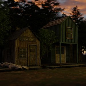 HOUSE SCENE FOREST 3D model