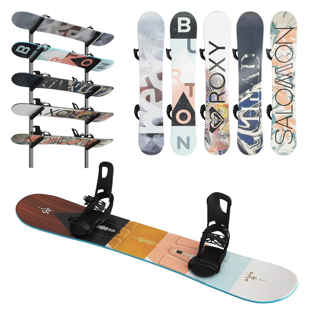 Snowboard Boards Model TurboSquid 1663107