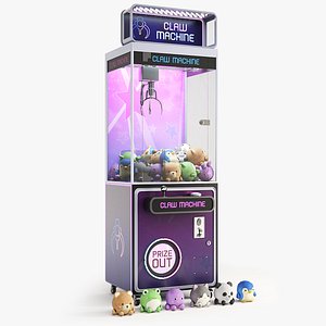 Claw Vending Machine with Toys Low-poly