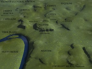 seven hills rome 3d model