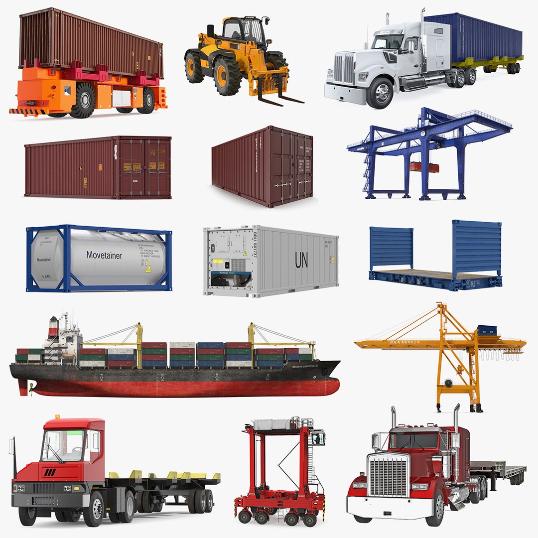 Equipment for Containers 3D Models Collection 3 3D model preview