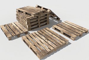 industrial pallets 3 model
