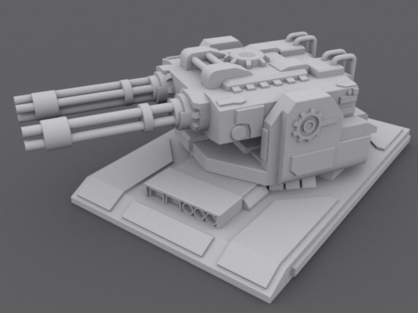 Gatlingturret Turret 3d Model