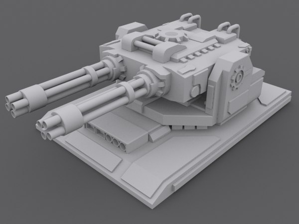 gatlingturret turret 3d model