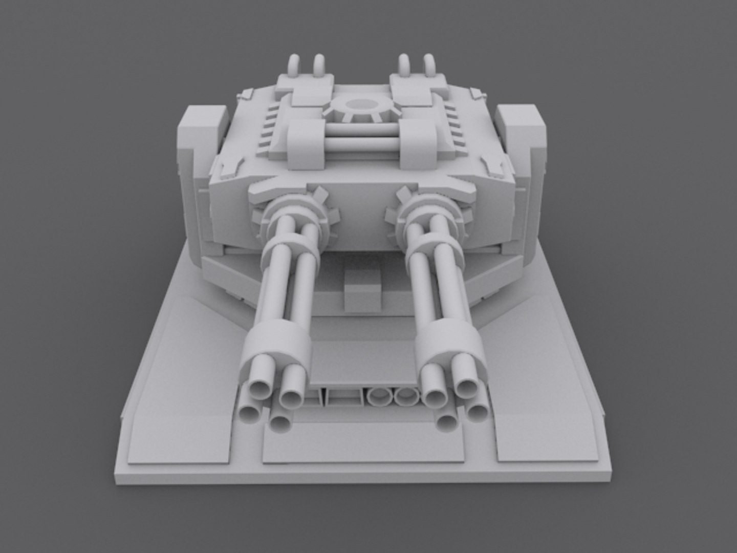 Gatlingturret Turret 3d Model