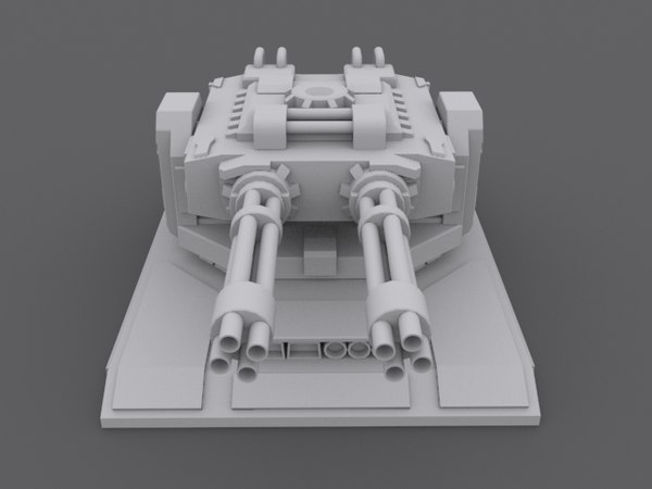 gatlingturret turret 3d model