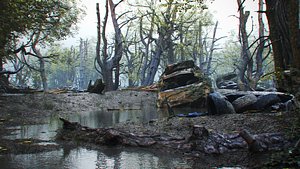 3D Apocalyptic forest