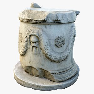3D model Antique Greek Pedestal Ruin