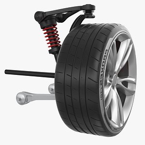 car suspension wheel 3D model