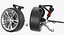 Car Front Suspension with Wheel