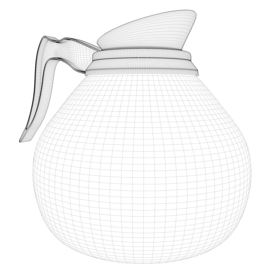 c4d coffee pot glass
