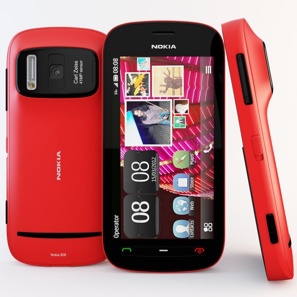 Nokia 808 PureView Red Modelo 3D - TurboSquid 717905