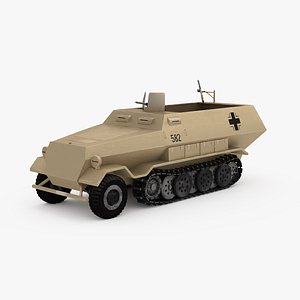 3D ArmoredInfantryVehicle  Sd.Kfz. 251 Hanomags