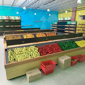 3D model Natural Foods Market No Light