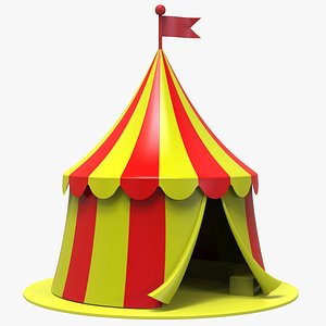 Cartoon Circus Tent 3D model