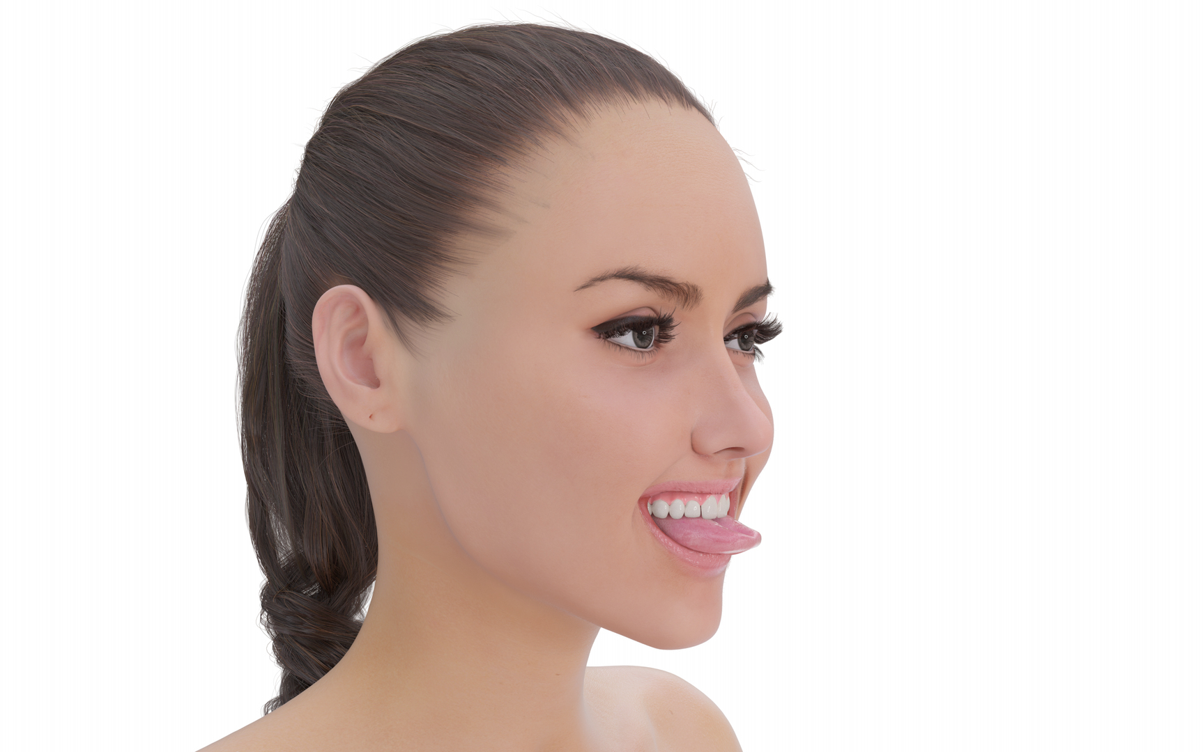 female rigged 3d model